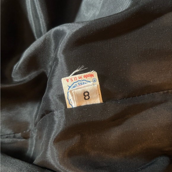 Vintage Karizma Black Tweed Double-Breasted Coat with Pink - Made in USA - Picture 3 of 3